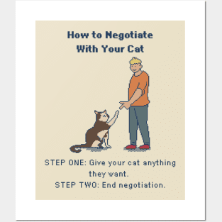 Negotiations: The Cat's Terms - 8bit Pixelart Posters and Art